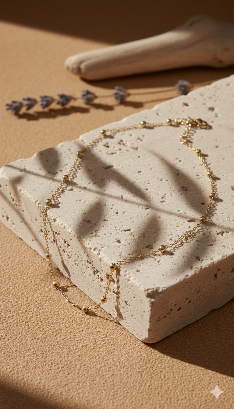 Delicate Gold Satellite Chain Necklace