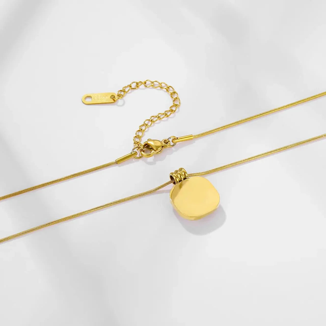 Luna Glow Square Pendant Necklace