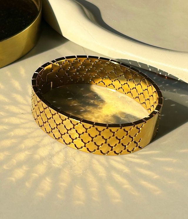 Luxe Tiled Gold Bangle