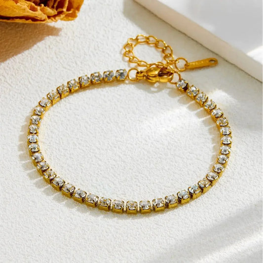 Single Gilded Tennis Bracelet