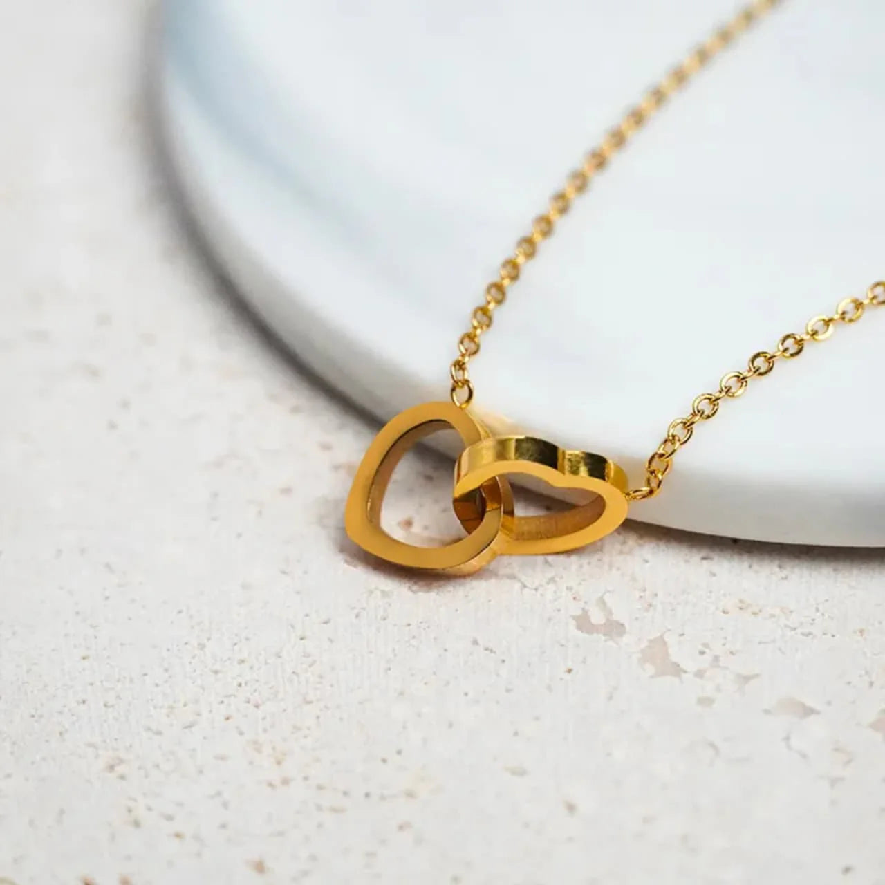 Interlocking Heart Promise Necklace