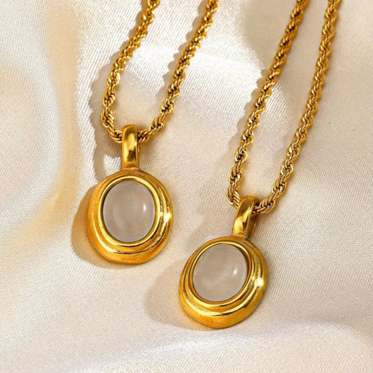 Lumina Oval Moonstone Pendant