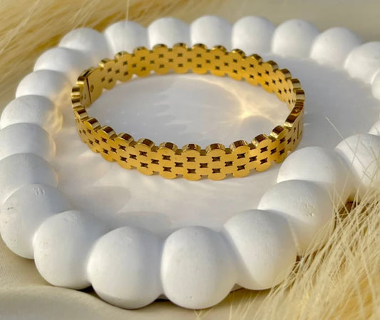 Pave Square Hinge Bangle