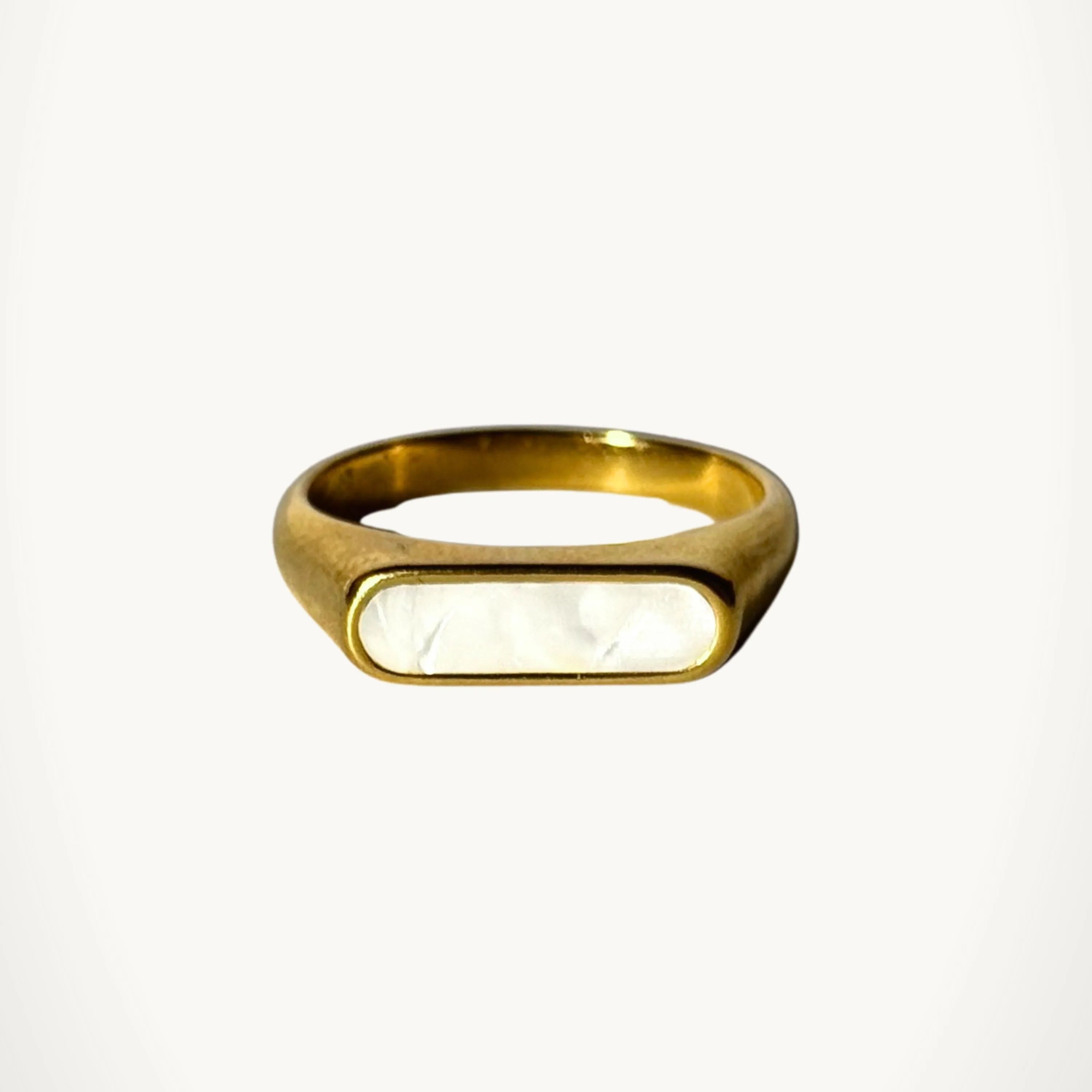 White Bar Ring