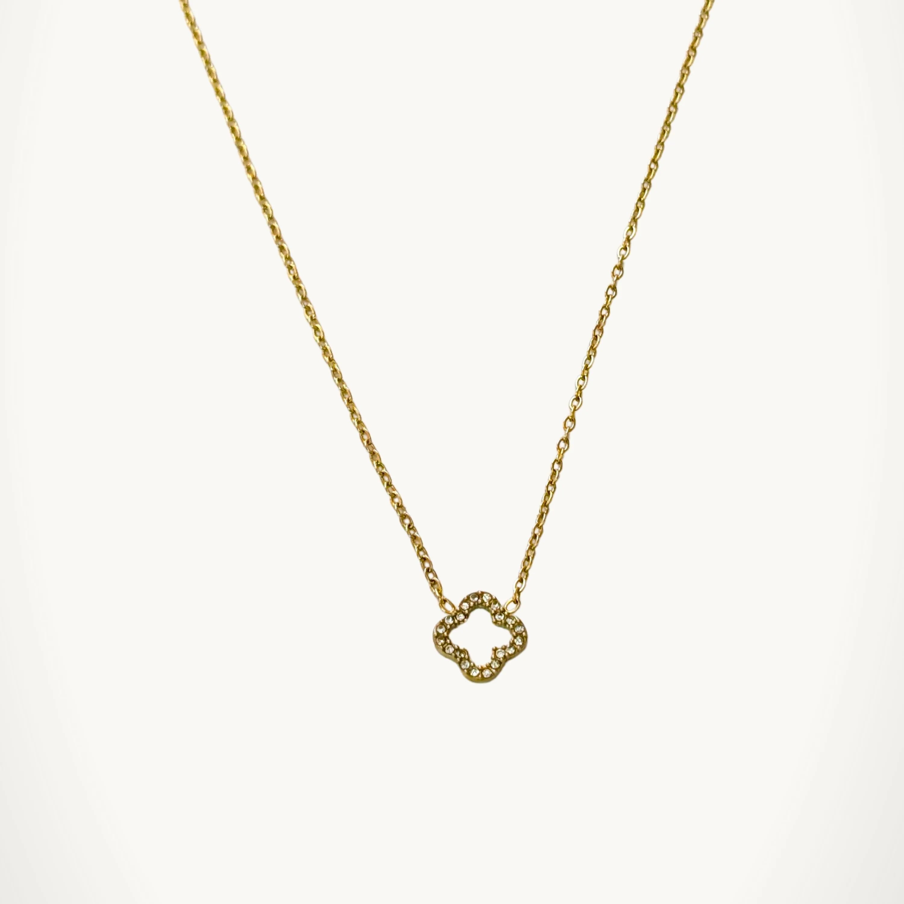 Pave Clover Luck Charm