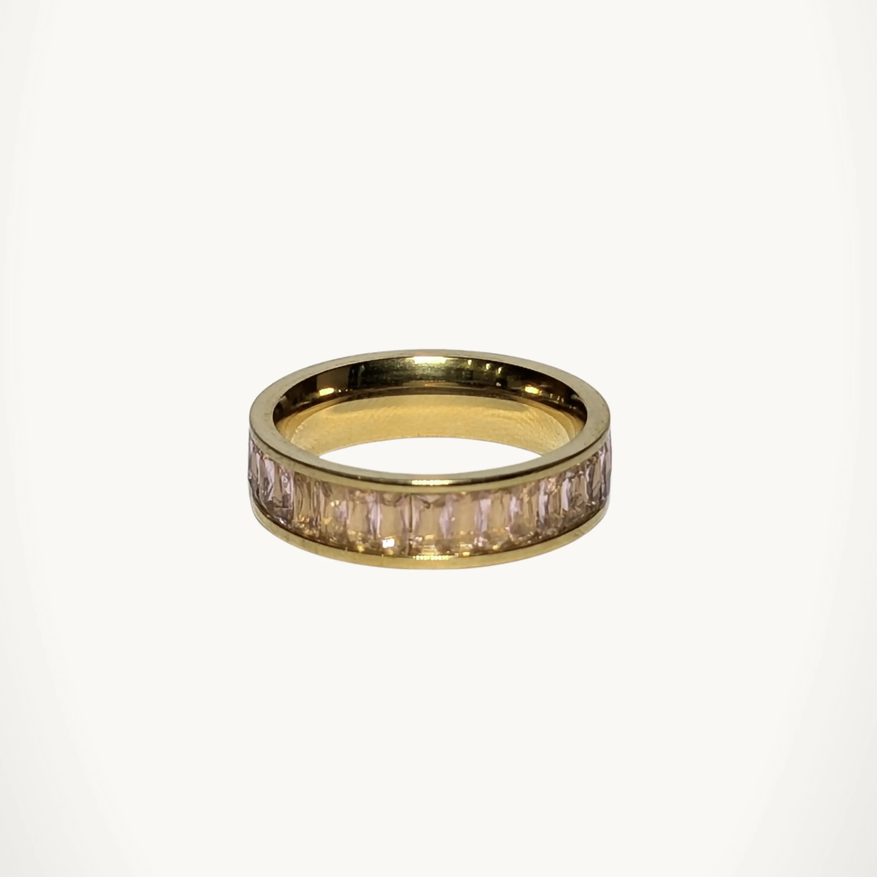 Golden Pink Eternity Ring