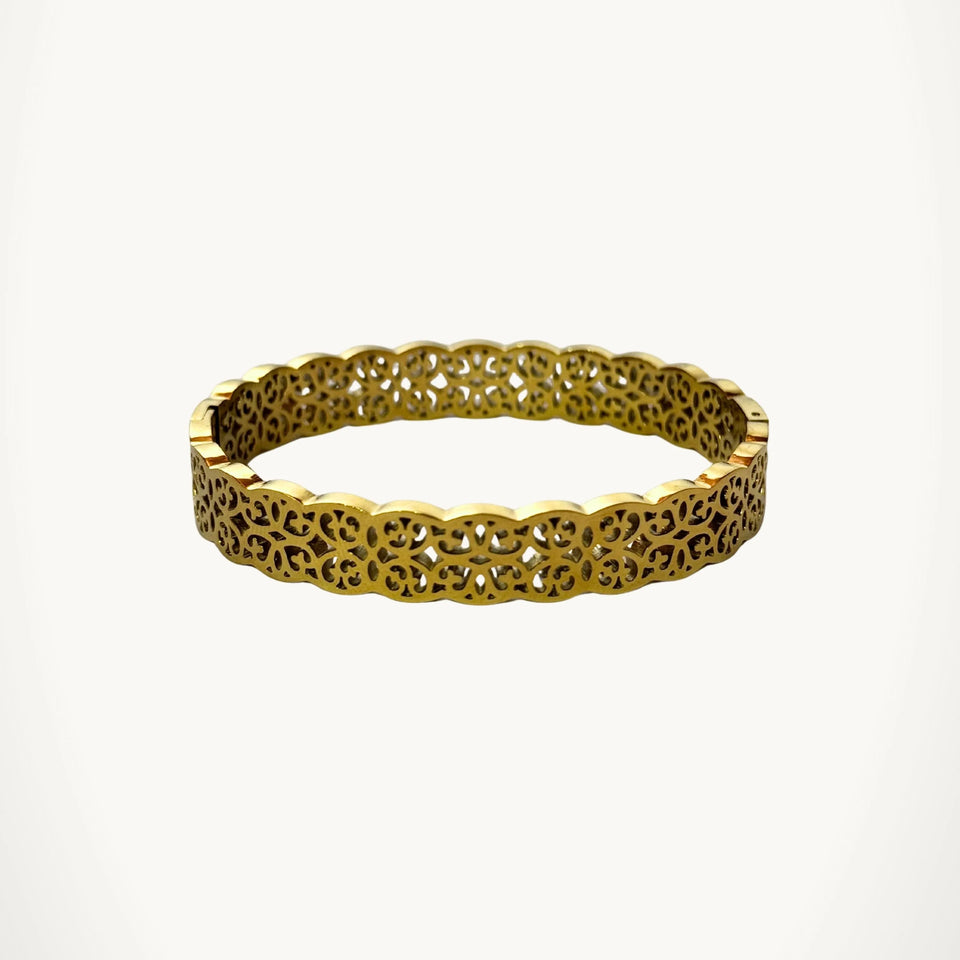 Ornate Filigree Gold Cuff