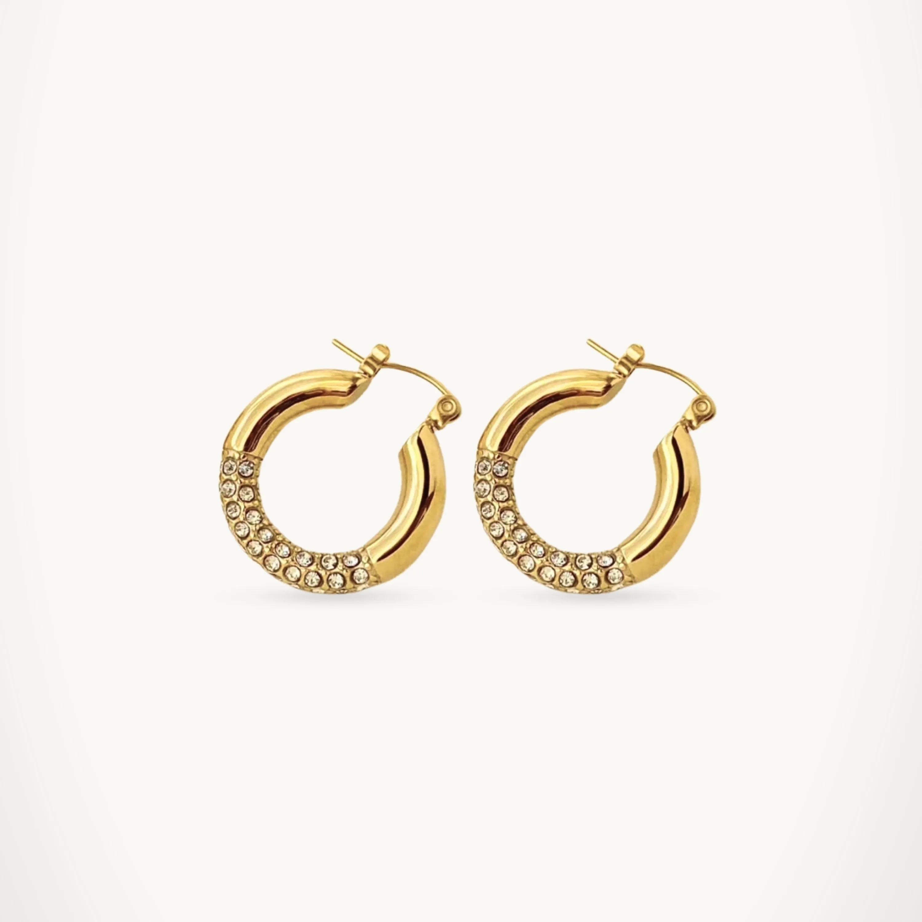 Golden Glint Pavé Hoop