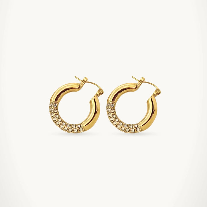 Golden Glint Pavé Hoop