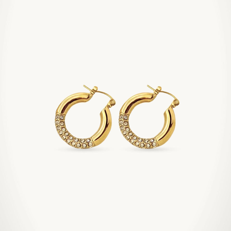 Golden Glint Pavé Hoop