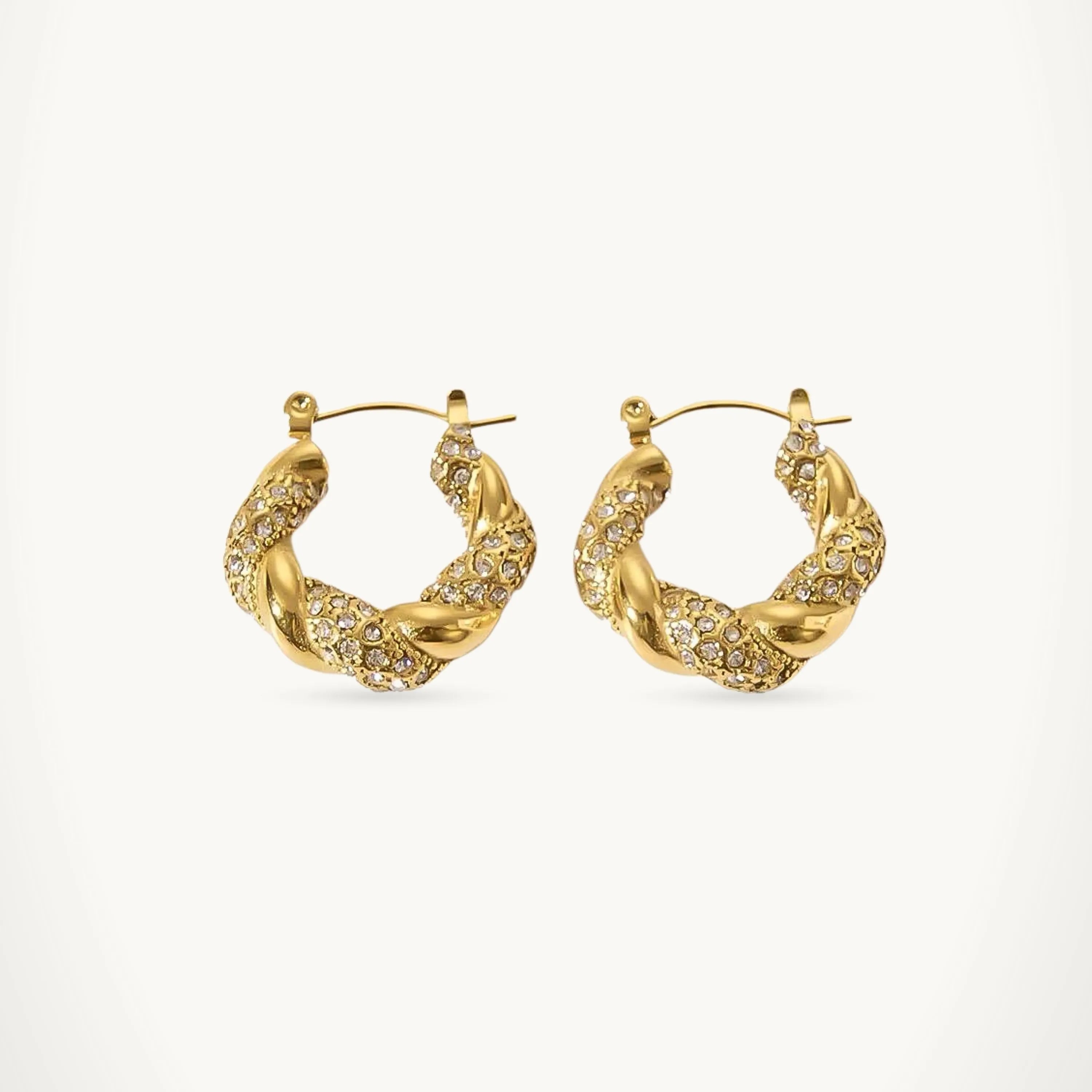 Helix Crystal Hoops