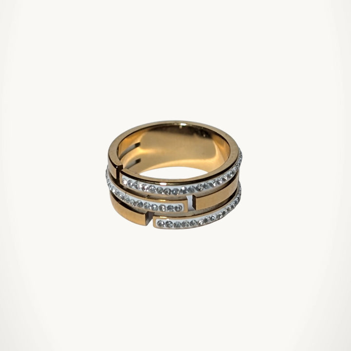 Triple Tier Crystal Ring