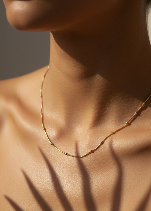 Glimmering Satellite Chain Necklace