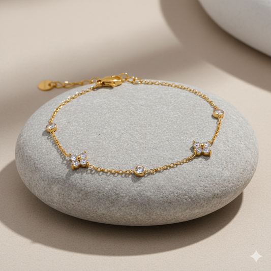 Crystal Bloom Station Bracelet