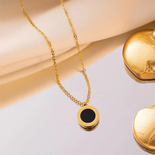 Noir Roman Coin Pendant