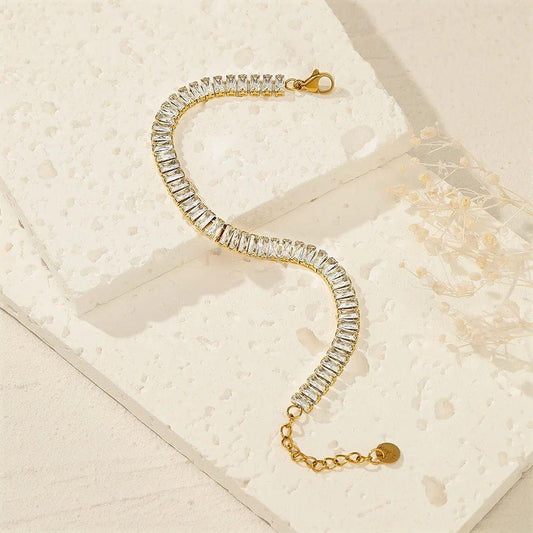 Imperial Baguette Crystal Tennis Bracelet