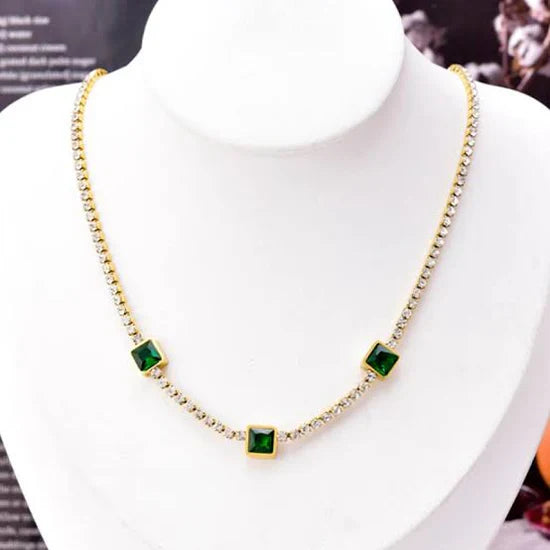Emerald Radiance Tennis Necklace