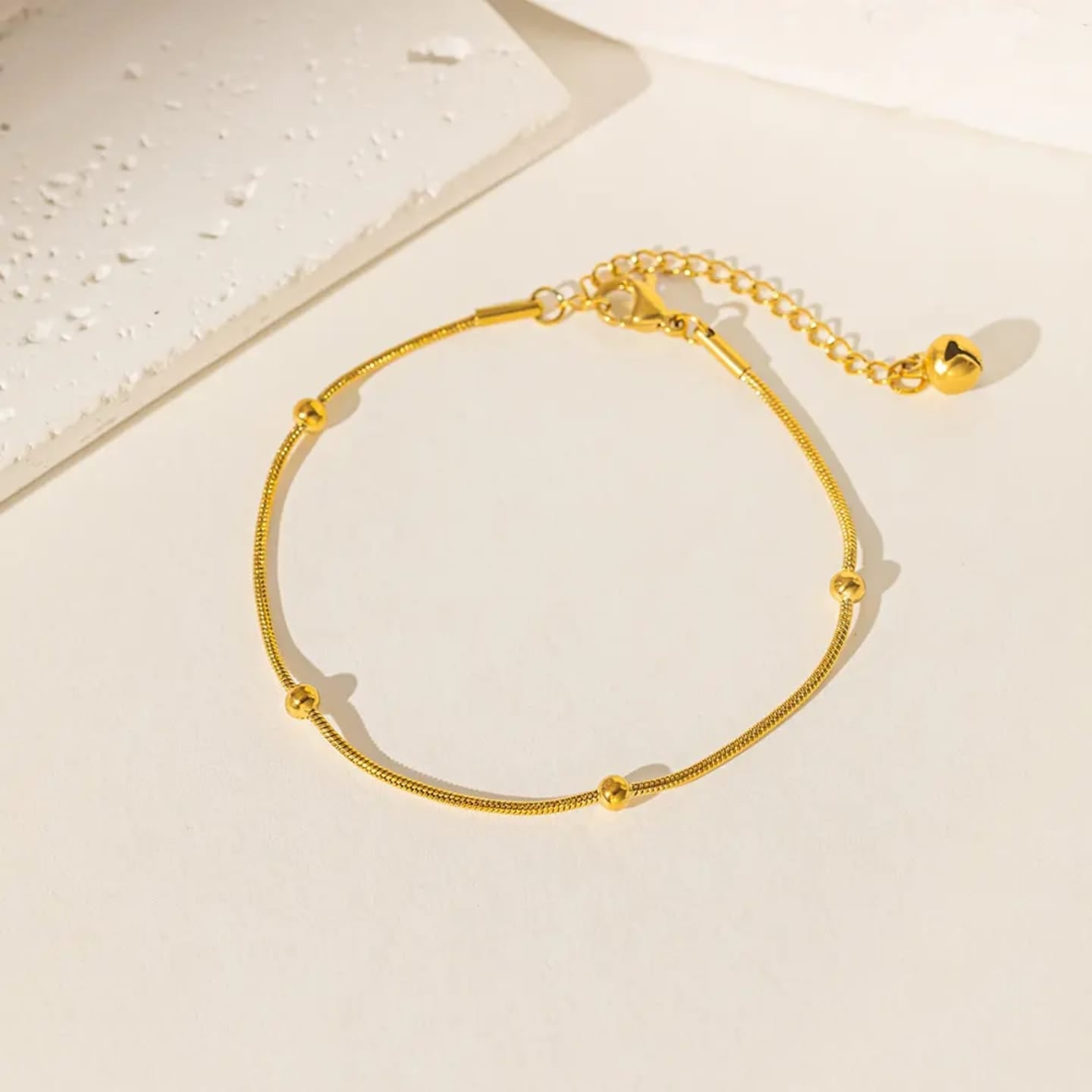Dual-Wear Golden Bead Chain
