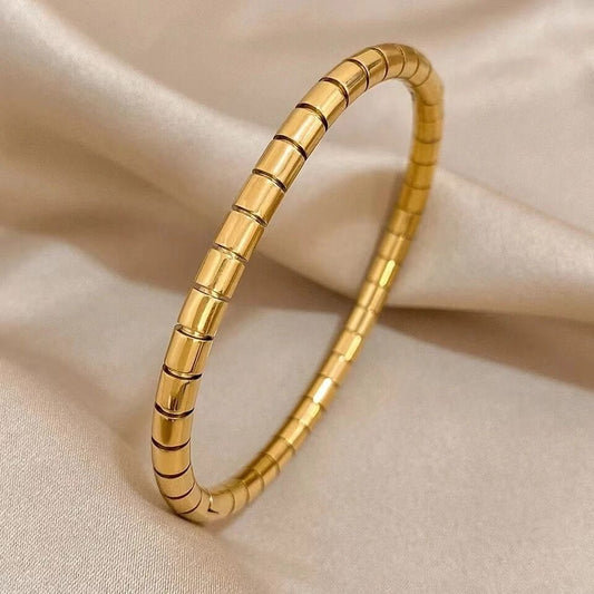 Sleek Gold Segment Bangle