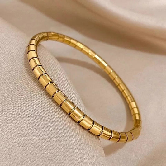Sleek Gold Segment Bangle