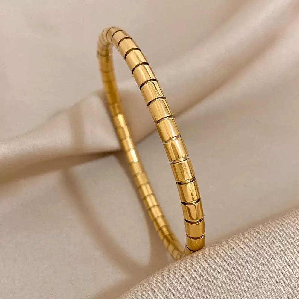 Sleek Gold Segment Bangle