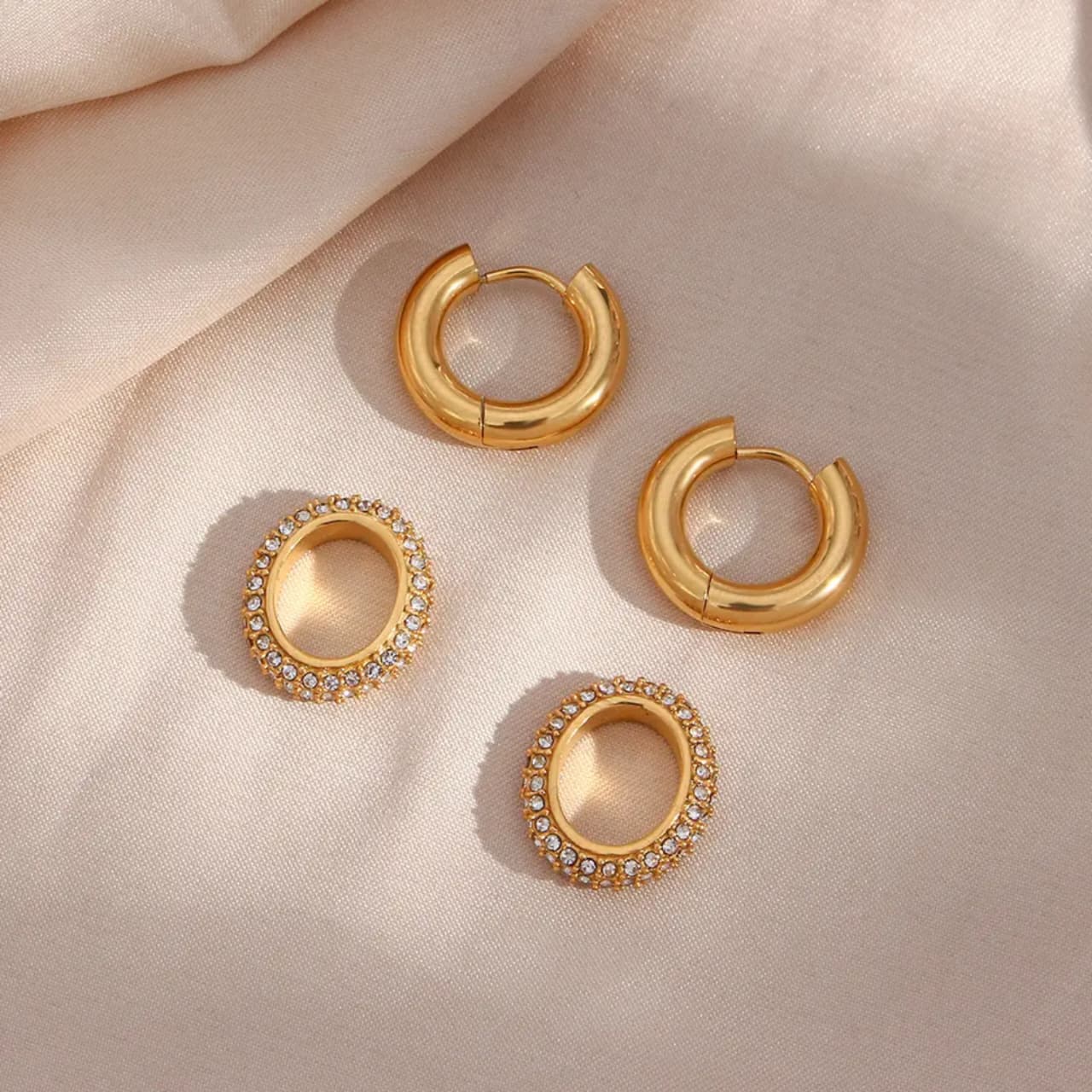 Duo Halo Hoop Earrings