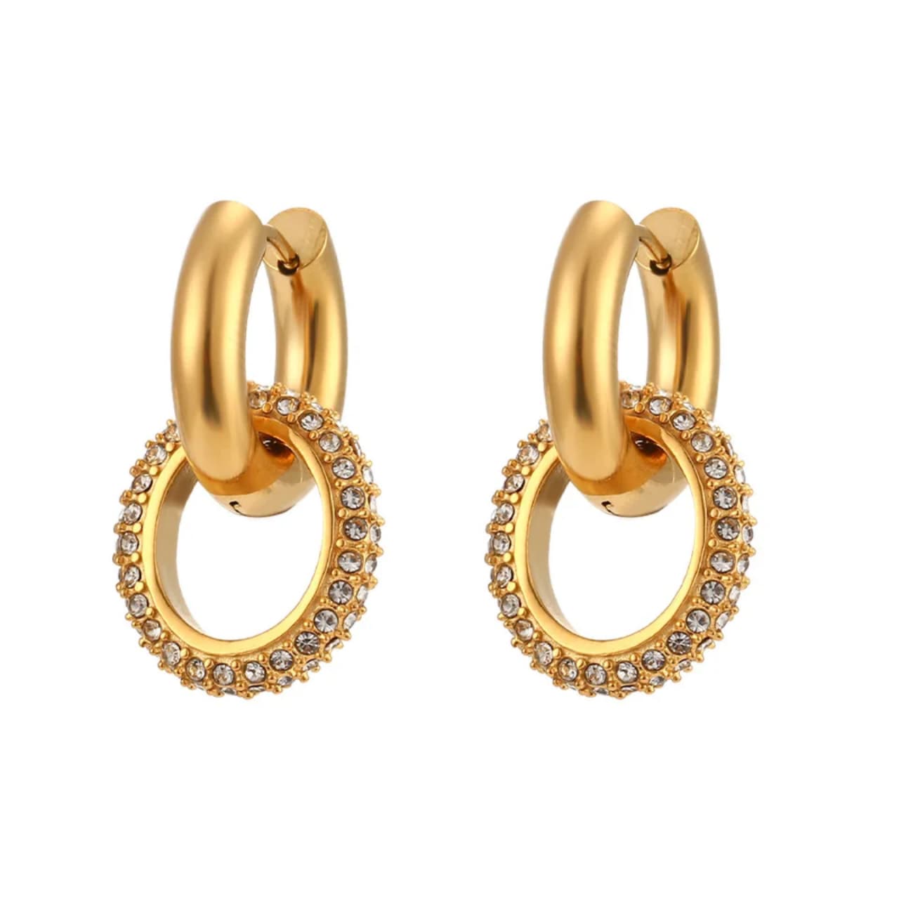 Duo Halo Hoop Earrings