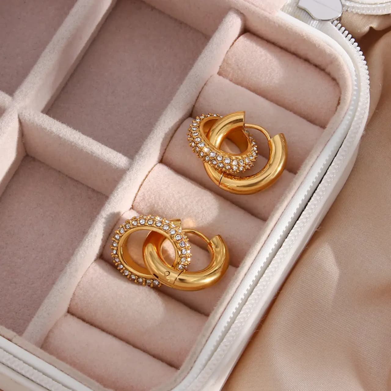 Duo Halo Hoop Earrings