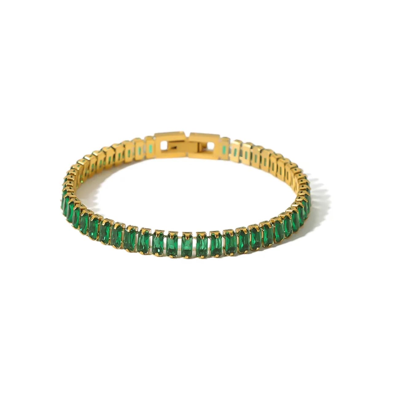 Emerald Radiance Tennis Bracelet