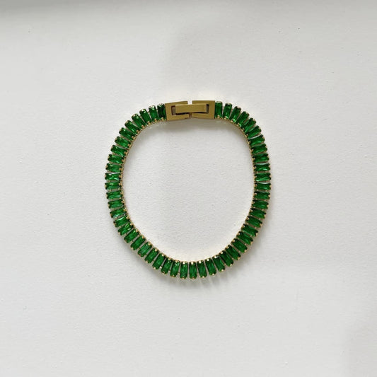 Emerald Radiance Tennis Bracelet