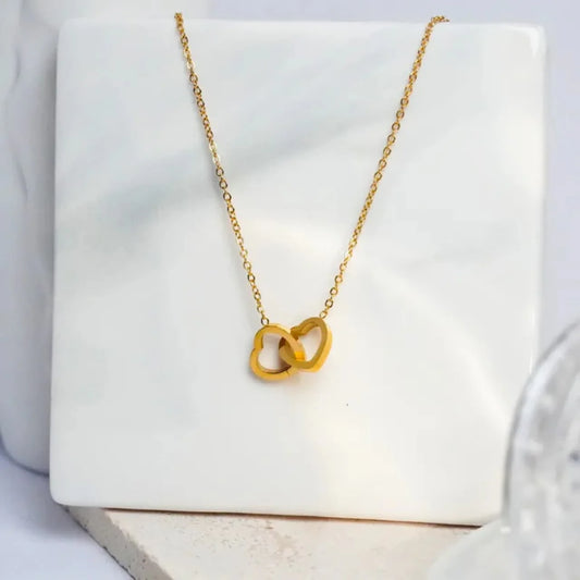 Interlocking Heart Promise Necklace