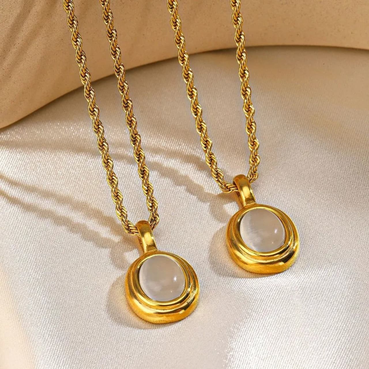 Lumina Oval Moonstone Pendant