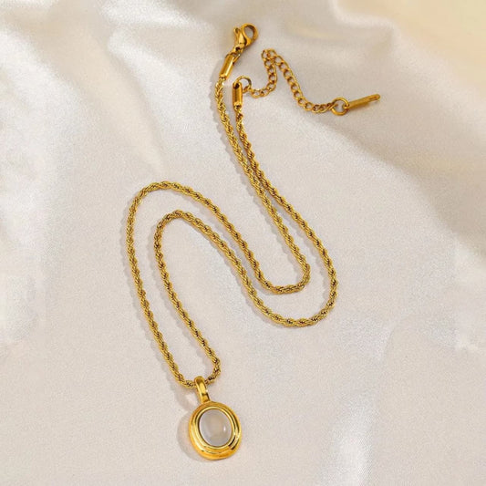 Lumina Oval Moonstone Pendant