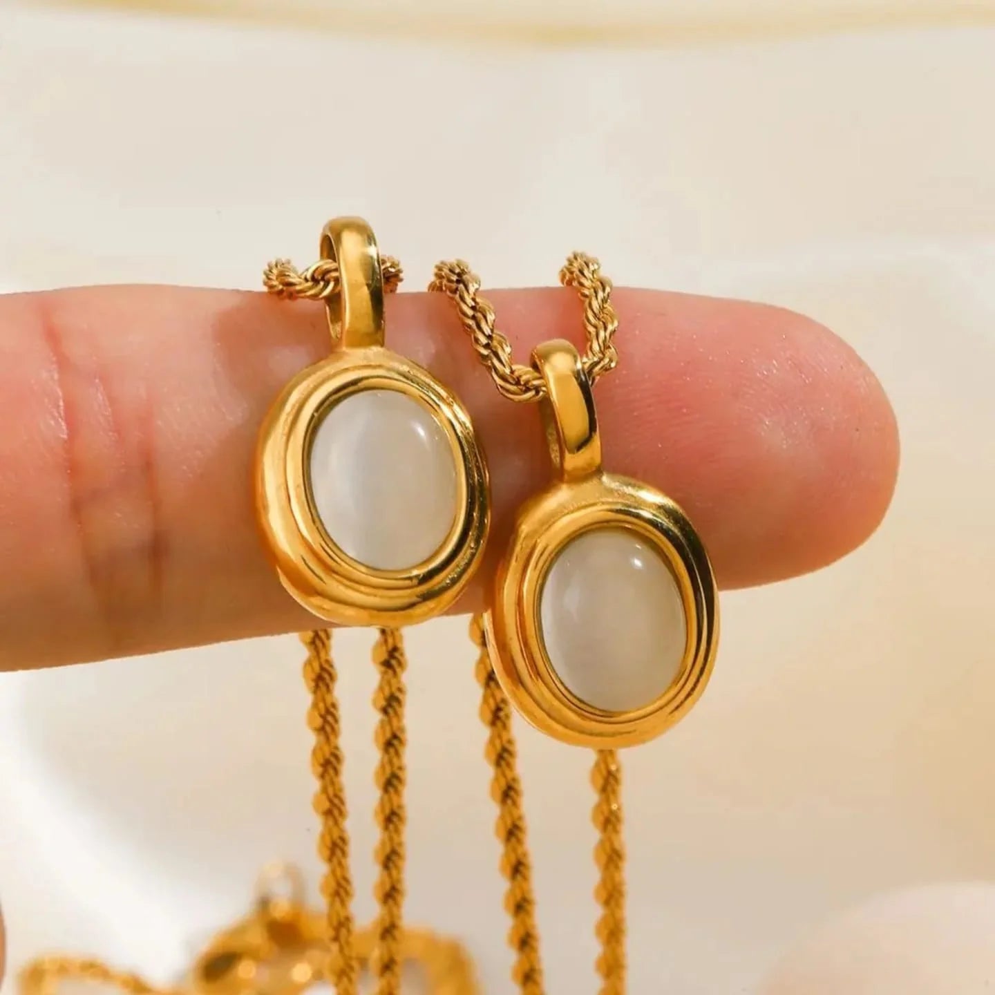 Lumina Oval Moonstone Pendant