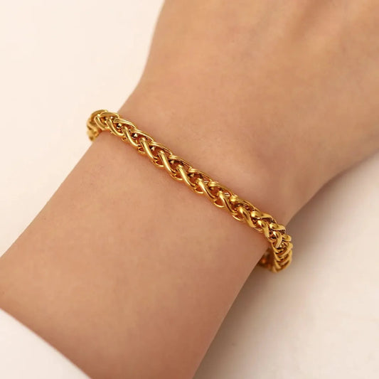 Luxe Wheat Weave Bracelet