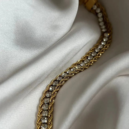 Rope & Pave Dual Strand Bracelet