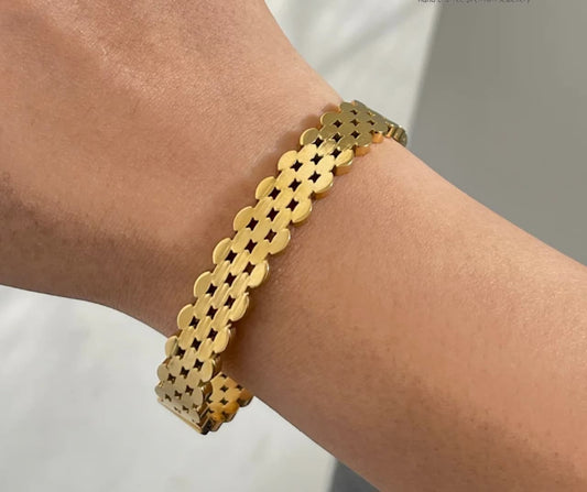 Pave Square Hinge Bangle