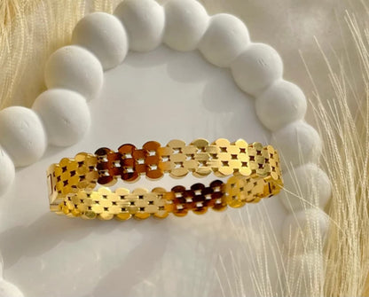 Pave Square Hinge Bangle