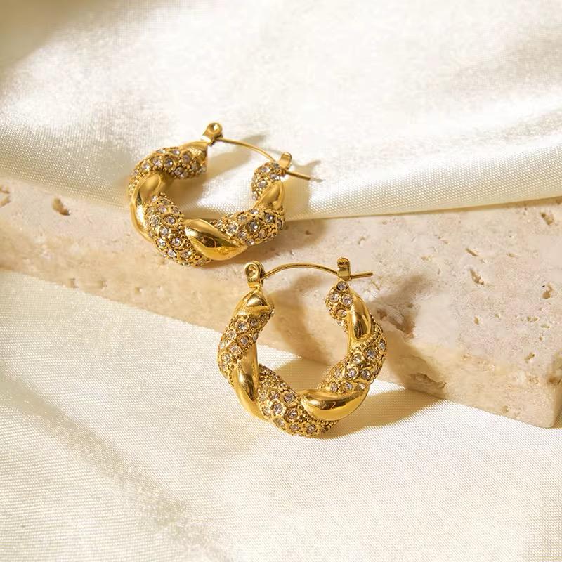 Helix Crystal Hoops