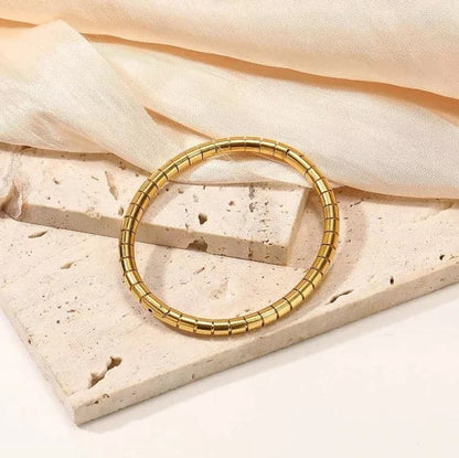 Sleek Gold Segment Bangle